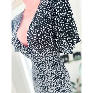 Among Daisies + Moonbeams Fluttery Plunge Wrap Maxi Dress of Storybook Dreams